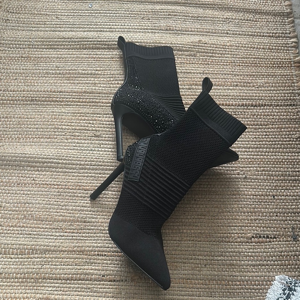 Women's Black Sock Boots Steve Madden